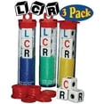 thumbnail image 1 of HSHDLDF LCR Dice Game Set Bundle (Left Right Center) - 3 Pack Assorted Colors, 1 of 1