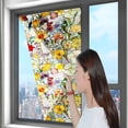 thumbnail image 5 of Rainbow Floral Static Cling Window Film Removable Decal for Glass Door Privacy No Botanical Design, 5 of 5