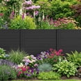thumbnail image 3 of Gymax 48'' W x 48'' H Outdoor Privacy Fence Screen 2 Panels Air Conditioner Fence Black, 3 of 3