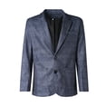 thumbnail image 2 of Faithtur Men's Blazer Plaid/Plain Color Lapel Long Sleeve Button Suit Coat, 2 of 8