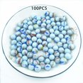 thumbnail image 4 of TISHITA 100 Pcs Boules de Jeux en Marbre Cadeaux de Fête Perles 16mm pour Garçon Enfants Bleu, 4 of 8