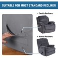 thumbnail image 4 of Super Stretch Couch Covers Recliner Covers Recliner Chair Covers Form Fitted Standard / Oversized Power Lift Reclining Slipcovers, Feature Soft Thick Jacquard, Dove, 1 Pack, 4 of 7