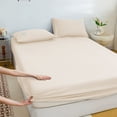 thumbnail image 4 of Drap-Housse - Protège-Matelas Antidérapant, en Polyester Doux et Respirant, pour Toute la Taille de Votre Literie., Beige, JKODE, 4 of 7