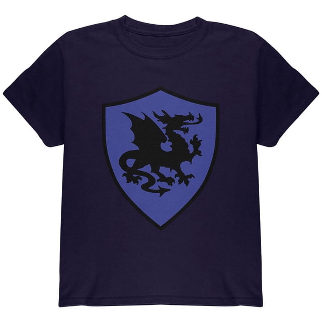 T-shirt Jeunesse Dragon de Costume de Bouclier de Chevalier d'Halloween