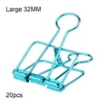 thumbnail image 3 of ziyahi 20 Pieces Metal Paper Clip Electroplated Solid Color Replacement Home School Examination Papers Clips Accessories Blue 32mm, 3 of 5