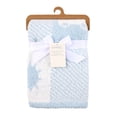 thumbnail image 4 of Couverture bébé George Baby en chenille bleu clair 76 x 102 cm, 4 of 4