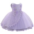 thumbnail image 1 of Robes pour Bébé Fille Robes Formelles pour Filles Robe Violette pour Fille Robe de Princesse d'Anniversaire Robe pour Filles 3-6 Mois, 1 of 5
