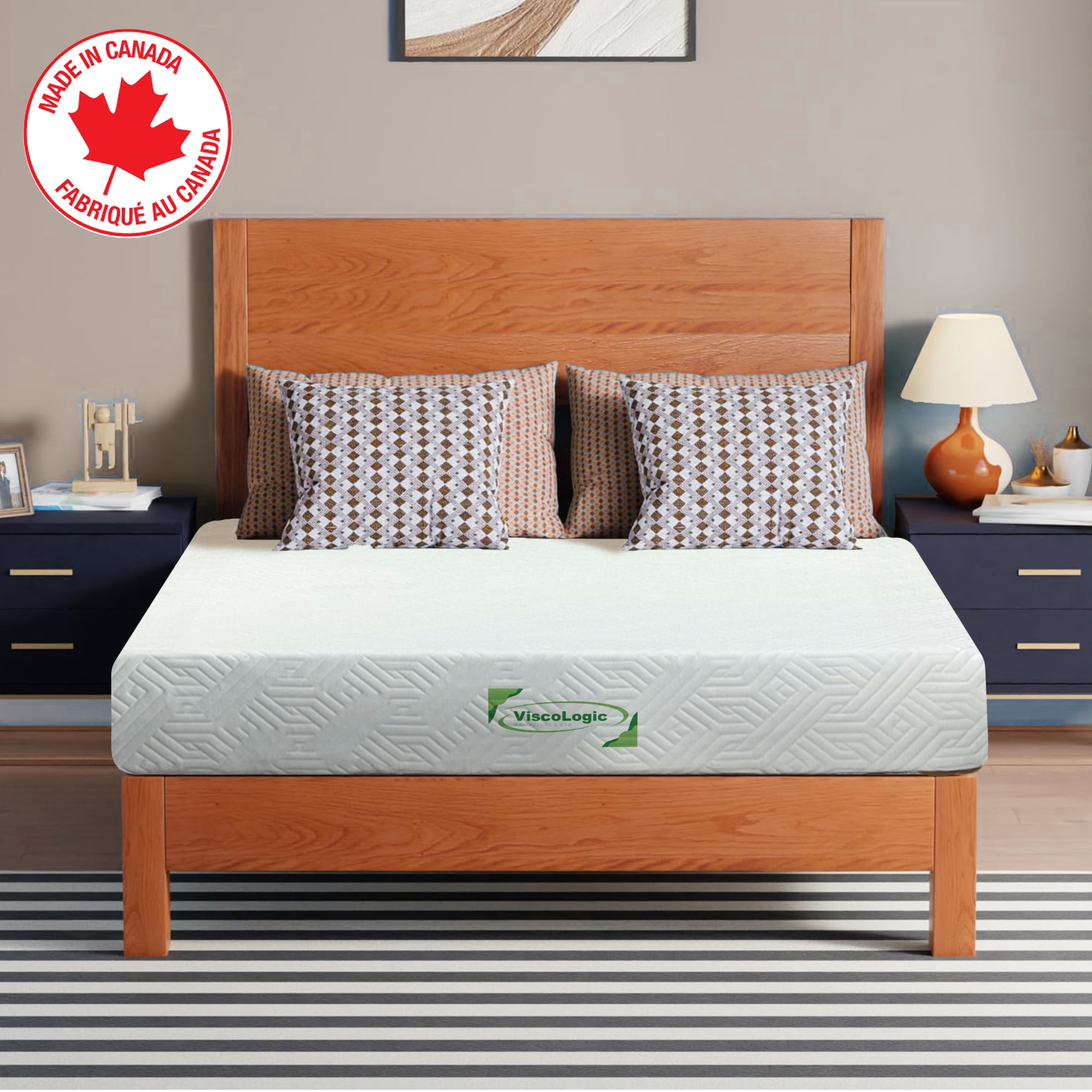 ViscoLogic Prestige Twin Mattress, Made in Canada Reversible Medium Firm & Pressure Relief Mattress, Perfect for Bunk Beds, CertiPUR-US®, 5 inch