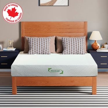 ViscoLogic Prestige Twin Mattress, Made in Canada Reversible Medium Firm & Pressure Relief Mattress, Perfect for Bunk Beds, CertiPUR-US®, 5 inch