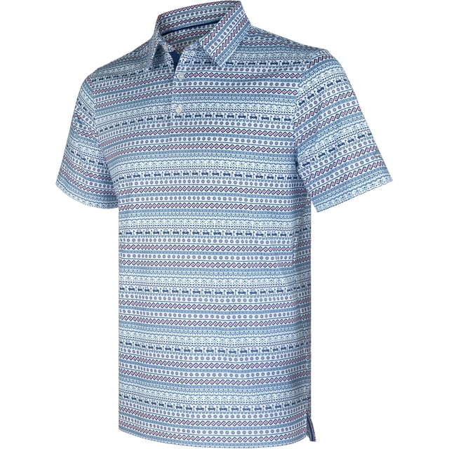 Polos de Golf pour Hommes à Manches Courtes, Évacuation de l'Humidité, Coupe Sèche, Motifs Imprimés, Polo de Performance à Col, Polos de Golf pour Hommes