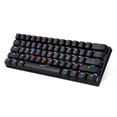 thumbnail image 3 of MOTOSPEED MOTOSPEED CK62 Clavier Mécanique RVB Compact à 61 Touches avec Bluetooth 3.0 et USB Filaire Double Mode, Rechargeable, Noir/blanc, Options d'Interrupteur OUTEMU Rouge/bleu, 3 of 6