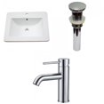thumbnail image 1 of American Imaginations 21-in. W 1 Hole Ceramic Top Set In White Color - Overflow Drain Incl. AI-29888, 1 of 1