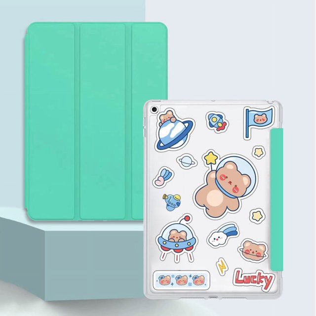 Tablet Cover For Samsung Galaxy Tab A 10.1'' (2019) Leather Smart Folio Case For SM-T510 SM-T515 Protective Cases capa Mint(A4 Sticker) SM-T510 SM-T515