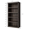 thumbnail image 3 of BeesClover Tall Farmhouse Bookshelf, Bookcase with Open Storage Shelves, Rustic Wood Display Shelf for Living Room, Home Office, 3 of 6