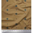 thumbnail image 1 of Soimoi Brown Poly Georgette Fabric Butidar Jamdani Printed Fabric 1 Yard 52 Inch Wide, 1 of 2
