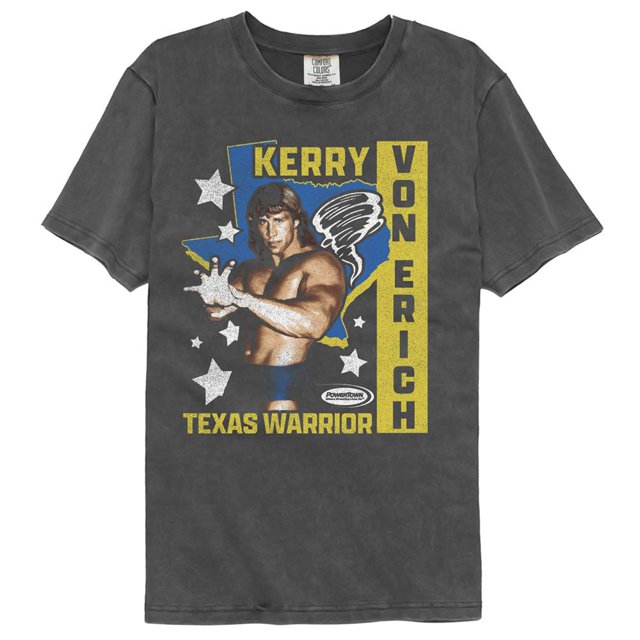 Powertown Wrestling Texas And Stars Pepper Comfort Color Adult T-Shirt Xl