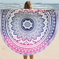 thumbnail image 1 of braveheart Tapis Rond Dégradé de Couleur Nappe de Plage Serviette de Plage d'Été Tapis de Yoga Rond, 1 of 1