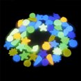 thumbnail image 2 of Amdohai 100pcs/Bag DIY Home Decor Luminous Pebbles Sea Conch Shell Starfish Glow in Dark Colorful Rocks Stone for Aquarium Fish Tank, 2 of 8