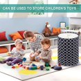 thumbnail image 3 of Toy Organizer Basket Space-saving Wear-resistant Useful Rhombus Pattern Toy Quilts Clothes Storage Basket, 3 of 5
