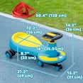 thumbnail image 3 of Qaba Kids Wiggle Car with Parent Traction Rope, Music, Light, Blue, 3 of 10