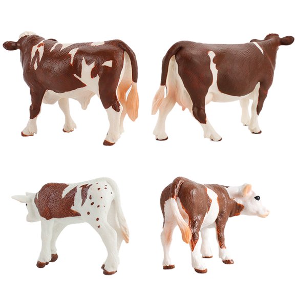 4PCS Cow Suit Model Simulation Farm Animals Children Educational Plaything