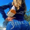 thumbnail image 1 of Women Velvet Juicy Tracksuit Couture Tracksuit Two Piece Set Couture Sweatsuits, 1 of 2