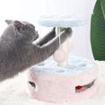 thumbnail image 2 of Cat Tree Plush Sisal Multifunctional Cat Scratching Post Cat Tower with Ball Toy, 2 of 10
