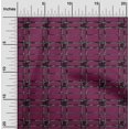 thumbnail image 1 of oneOone Cotton Poplin Fabric Check Ikat Print Fabric By The Yard 42 Inch Wide, 1 of 4