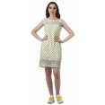 thumbnail image 2 of Moomaya Printed Women Back Slit Dress Sleeveless Scoop Neck Mini Shift Dress, 2 of 4