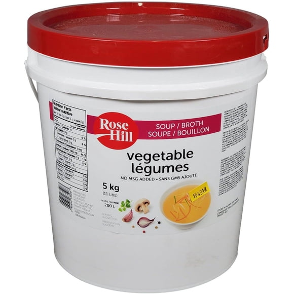 Rose Hill - Vegetable Soup Broth - Single Pack - 5kg - Rich Flavor, Convenient Cooking (1ct)