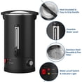 thumbnail image 4 of Double Wall Stainless Steel Commercial Coffee Urn - 18L 120-Cup Large Capacity Hot Beverage Dispenser - Electric Coffee Maker for Catering, Parties, Weddings, Events, Industrial Pot, 18L, 4 of 8
