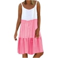 thumbnail image 2 of Ovzne Robes pour Femmes Robe Mode pour Dames à Rayures et Pois Imprimé Col Rond Robe à Bretelles Ajustables Robe de Vacances Imprimée Liquidation, 2 of 5