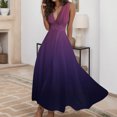 thumbnail image 2 of Yuyuzo Robes de Plage pour Femmes 2024 Décolleté en V Profond Sans Manches Robes Longues de Fête Fluides Boho Vacances Robe Maxi, 2 of 6