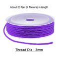 thumbnail image 2 of Unique Bargains Twisted Nylon Twine Thread Beading Cord 3mm 7M/23 Feet Extra Strong Braided Nylon String, Purple, 2 of 6