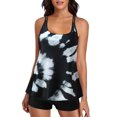 thumbnail image 4 of EQWLJWE Women Conservative Print Strappy Back Set Two Piece Swimsuits Swimdress, 4 of 6