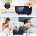 thumbnail image 4 of EGNMCR LED Radio Digital Alarm Clock Creative Snooze Electronic Clock Dual Alarm Configuration FM Radio FM 7-inch Large Screen Display USB Charging Digital Clock, Gift, 4 of 9