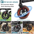 thumbnail image 2 of Walkers for Seniors, Rollator Walker with Seat, 8" Rubber Wheels All Terrain Rollator Walker with Backrest, Aluminum Walkers Built-in Cable, Foldable and Adjustable Height for Seniors, Black, 2 of 9
