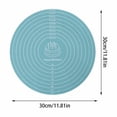 thumbnail image 2 of Placemat 2 Round Silicone Baking Mat for Non- Dough Rolling and Kneading Pad with Thick Durable for Kitchen and Countertop, 2 of 3