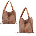 thumbnail image 2 of Women Tote Bag Large Capacity Dual-use Canvas Shoulder Purse Travel Backpack, 2 of 4