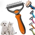 thumbnail image 1 of Outil de Toilettage Pro pour Animaux, Râteau Double Face pour sous-Couche et Peigne de Démattement - Poignée Ergonomique, Réduit la Perte de Poils pour Chiens et Chats à Poils Longs, 1 of 7