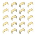 thumbnail image 1 of Unique Bargains 20Pack Zipper Stoppers, #8 Top & Bottom Stops for Rescue Repair, Light Golden, 1 of 6