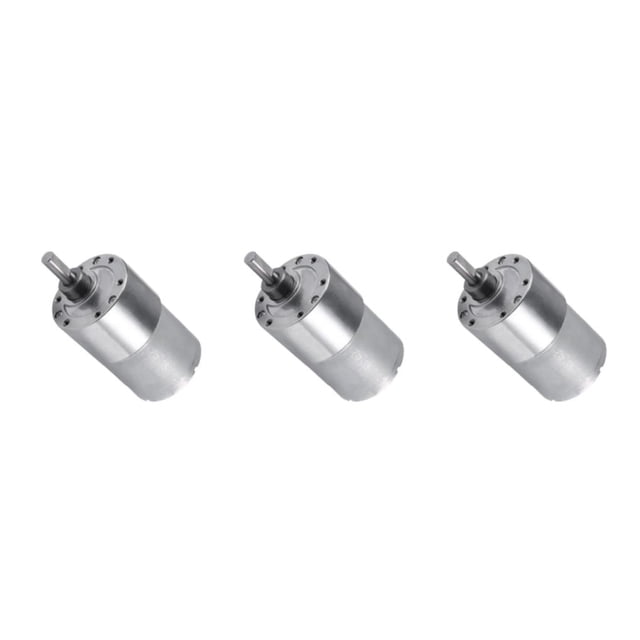 Youkk Powerful 37GB-3530 12V DC High Electric Gear Box Motor Replacement DIY Silver 531RPM 3Set