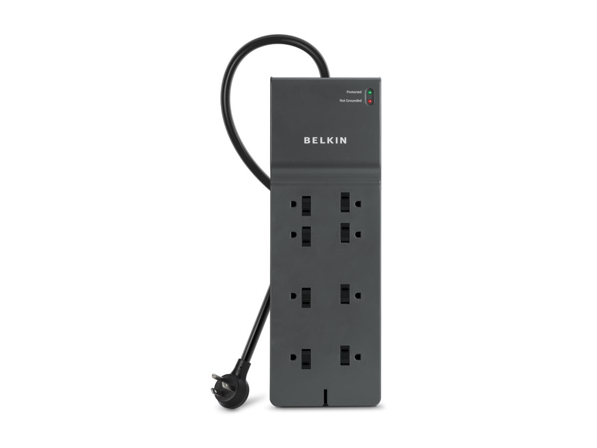 Belkin Commercial - Surge protector - AC 125 V - 1875 Watt - output connectors: 8 - 8 ft cord