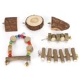 thumbnail image 2 of Wood Hamster Toy, Small Pet Toy, Swing Biting String Jumping Platform For Mice Reptiles Hamsters Chinchillas, 2 of 8