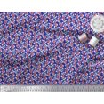 thumbnail image 2 of Soimoi polyester Crepe Fabric Leaves & Poppy Floral Print Fabric by the Yard 52 Inch Wide, 2 of 6
