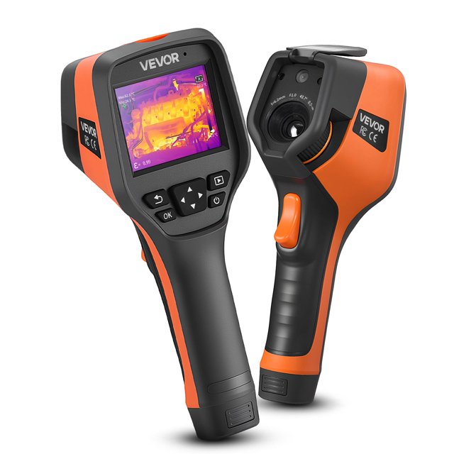 VEVOR Caméra Thermique, Résolution Infrarouge 384 x 288 pixels, Imageur Thermique Portable avec Vision 5 Mpx, Fréquence de Rafraîchissement 30 Hz, Écran Tactile 8,9 cm, -20 °C à 460 °C, Transfert Wi-Fi