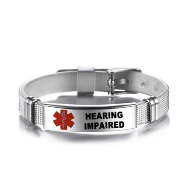 EIGTHTAIL Adjustable Wristband Emergency Medical Bracelets Medical Alert IDs Bracelet