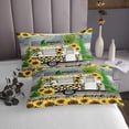 thumbnail image 3 of Erosebridal RV Car Coverlet Set King, Vibrant Sunflower Bedding Set, Happy Camping Decor, 3pcs, 3 of 5