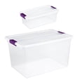 thumbnail image 1 of Sterilite Bacs de Rangement de 66 Qt, Lot de 6, et Bacs de Rangement de 6 Qt, Lot de 12, 1 of 8