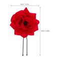 thumbnail image 2 of MasteelfCA 4 Pcs Épingles à Cheveux Rétro pour Femmes, Épingles à Cheveux Fleur Artificielle Rose, Accessoires pour Cheveux (Rouge), 2 of 8